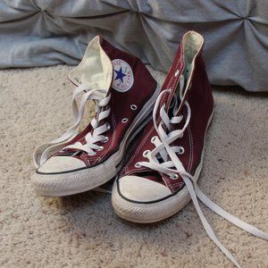 Maroon Hightop Converse